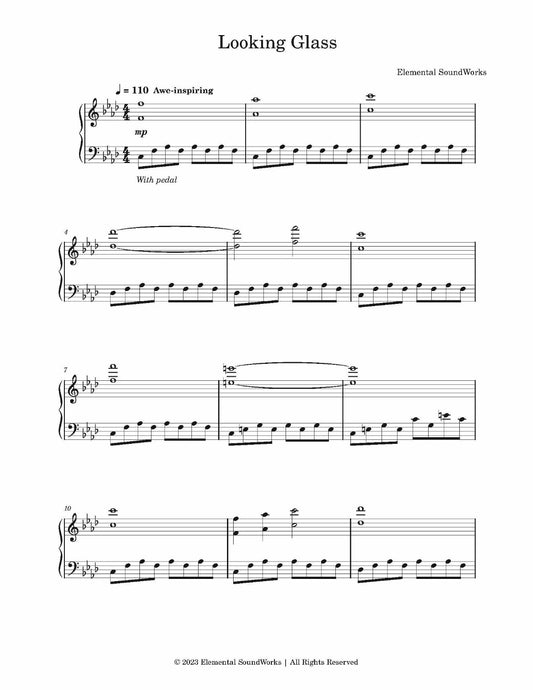 "Looking Glass" Piano Sheet Music