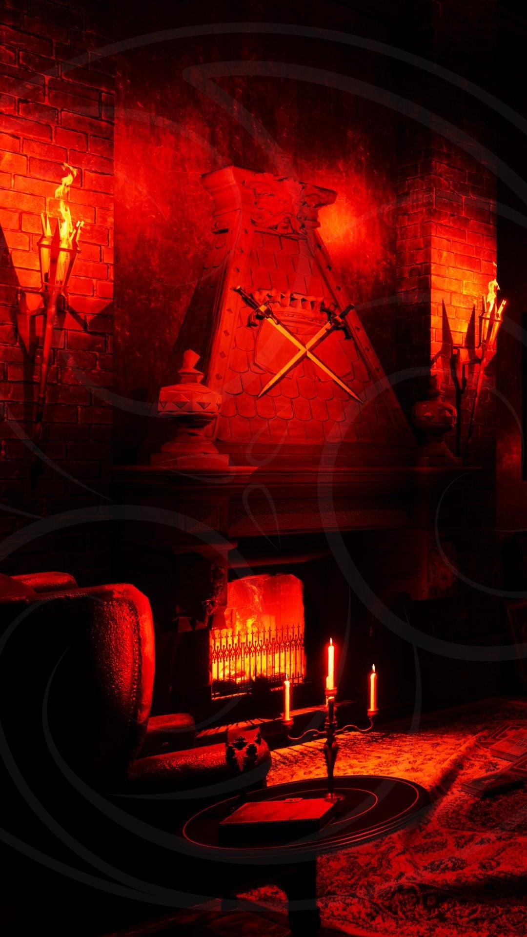 Dracula's Brooding Room Background
