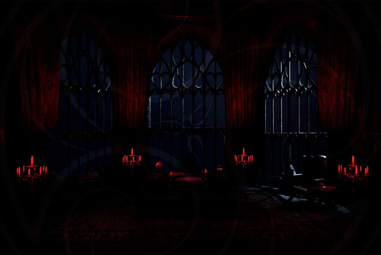 Gothic Castle Storm Background