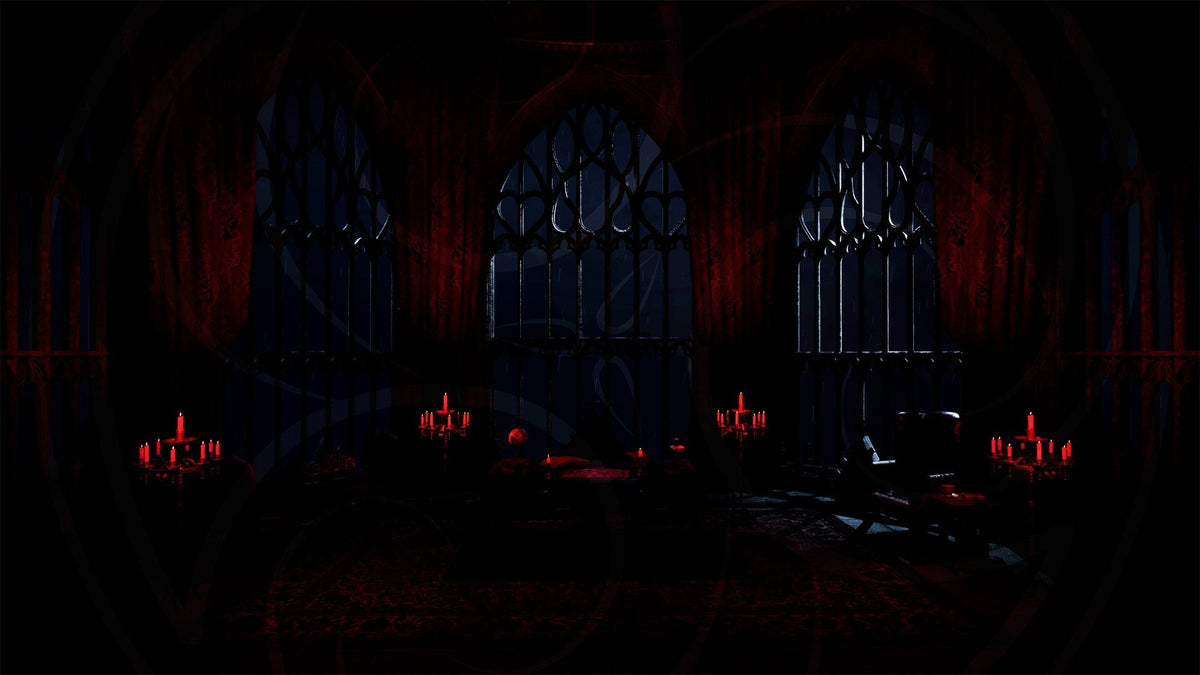 Gothic Castle Storm Background