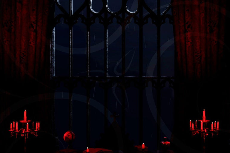 Gothic Castle Storm Background