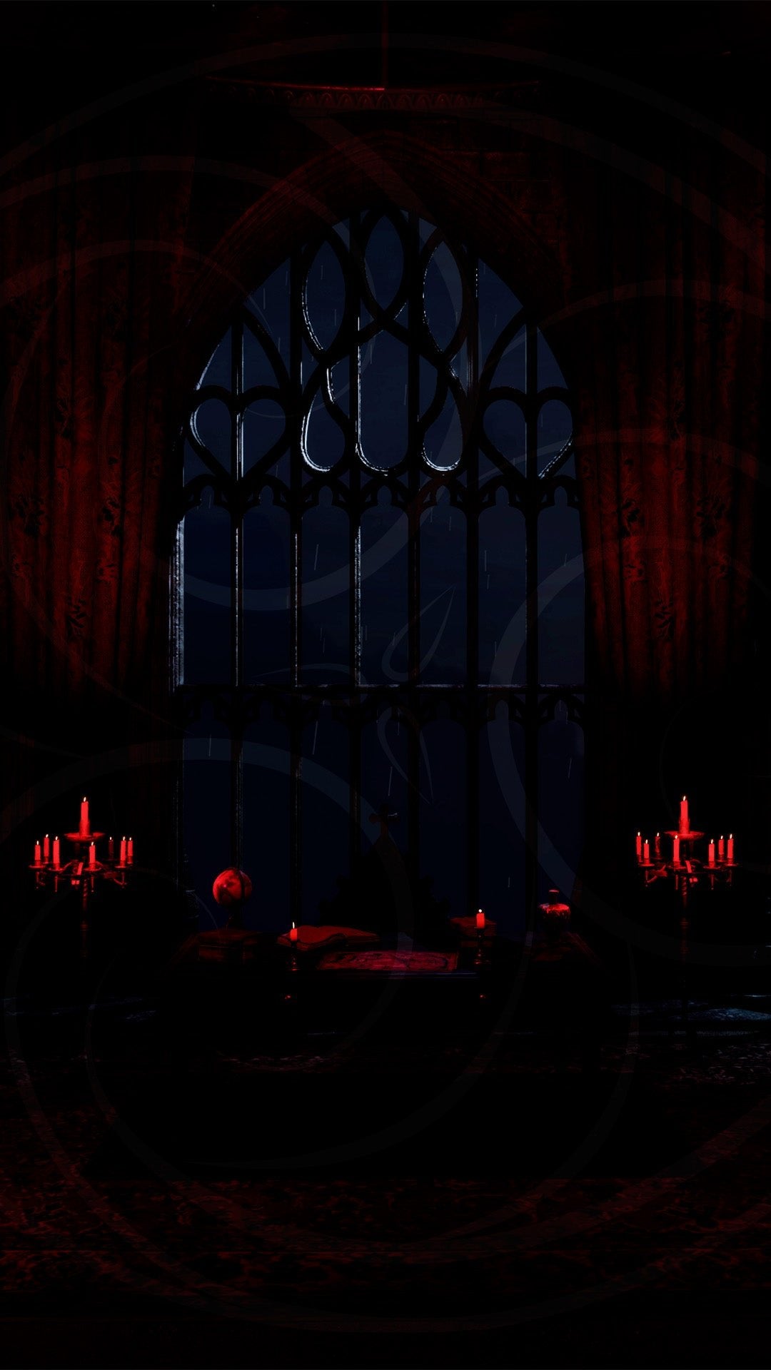 Gothic Castle Storm Background