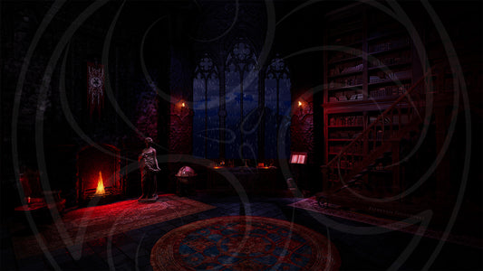 Gothic Mountainside Refuge Background
