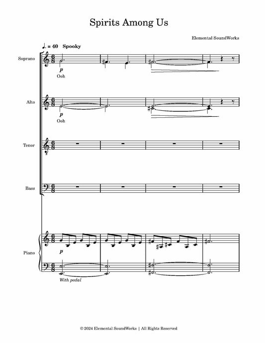 "Spirits Among Us" Sheet Music - For Piano and Choir