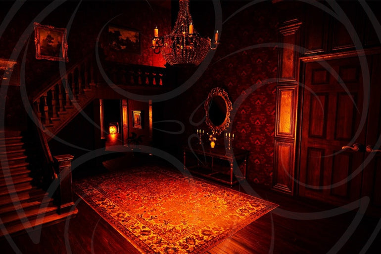 Dark Victorian Mansion: The Foyer Background